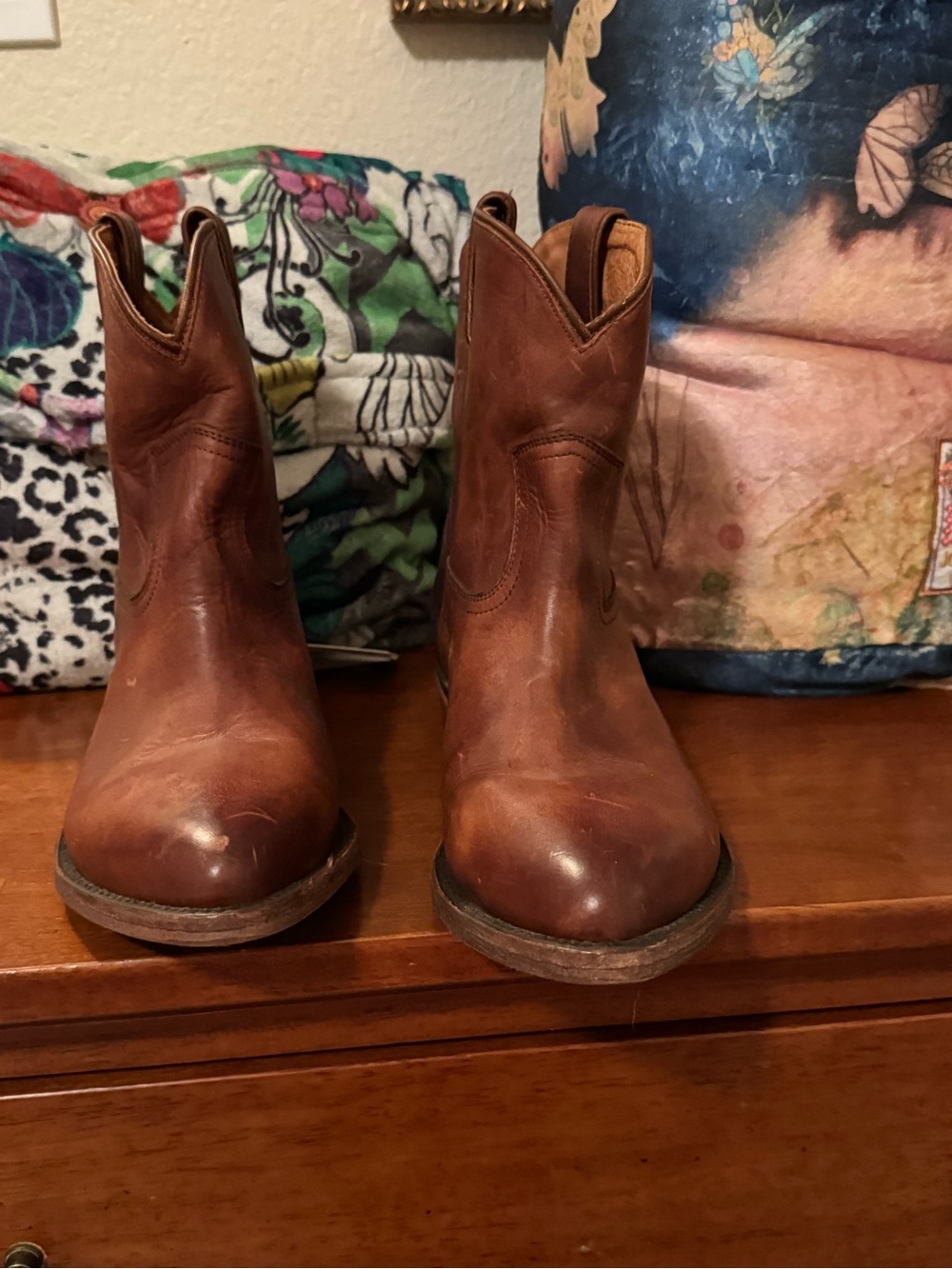 Frye Brown Leather Ankle Boots - Picture 3 of 8